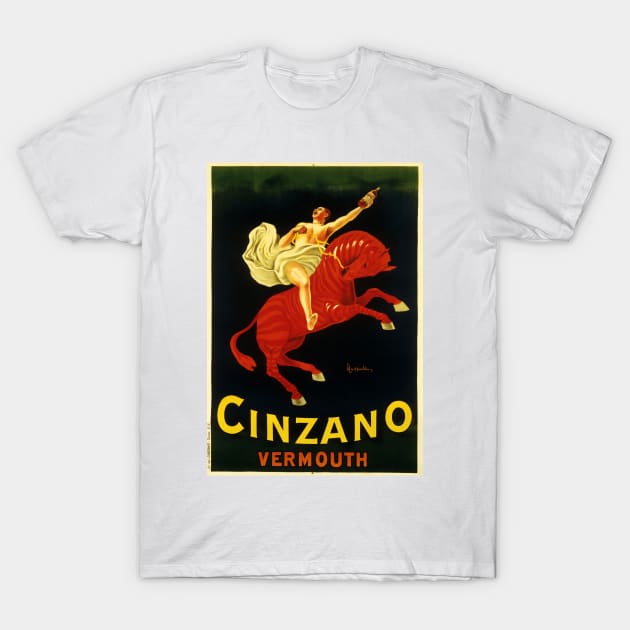 CINZANO VERMOUTH Torino Leonetto Cappiello Vintage Italian Liquor Art Deco Advertisement T-Shirt by vintageposters